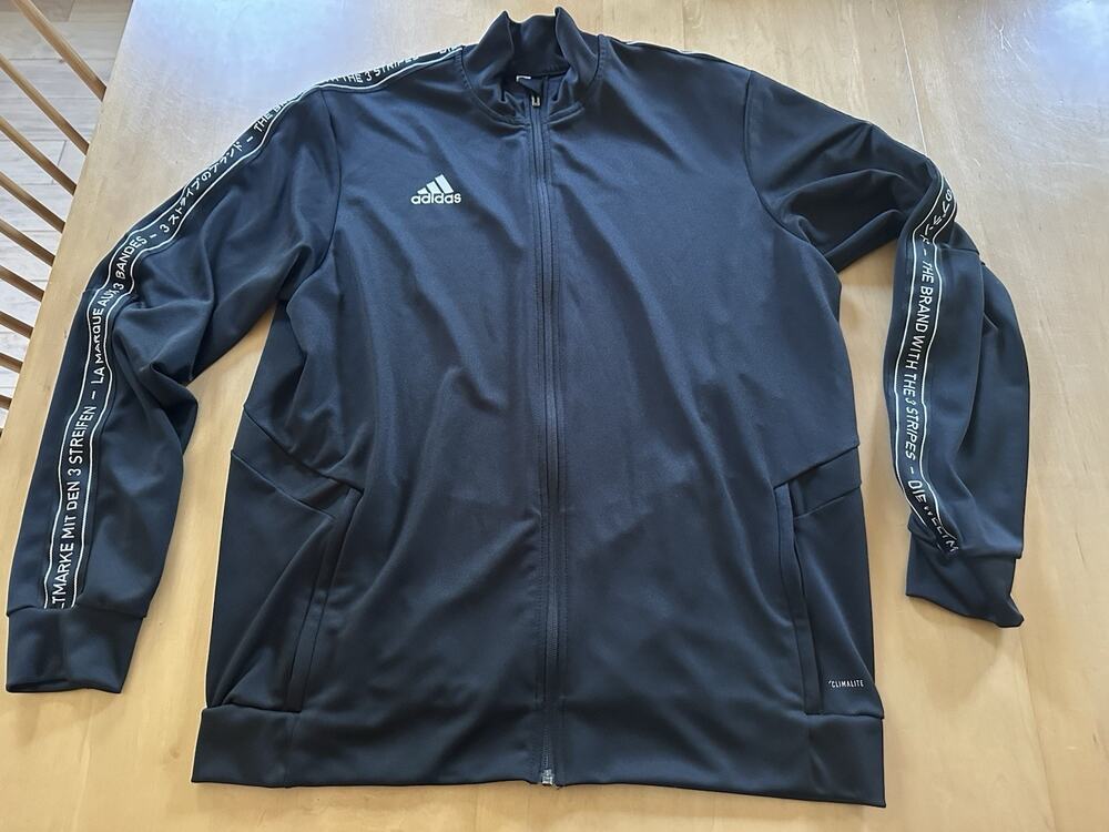 Adidas Climalite Tape Full Zip Track Jacket Men's Size XL